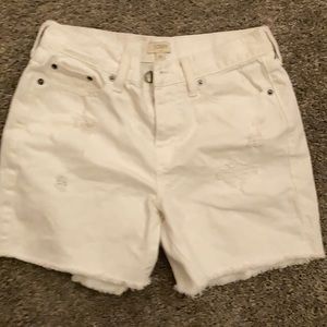 White Jean shorts
